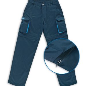 PANTALON MUJER AZUL MARINO DESMONTABLE ALGODON