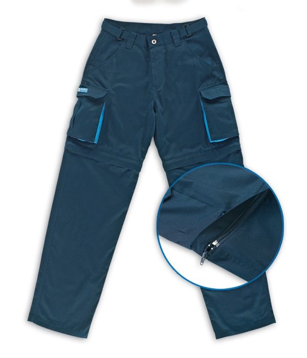 PANTALON MUJER AZUL MARINO DESMONTABLE ALGODON