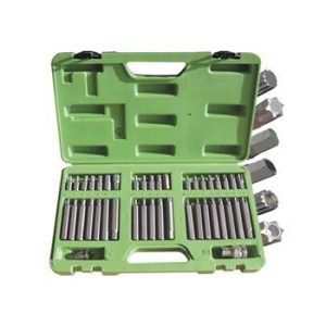 ESTUCHE CON 40 LLAVES PARA TORNILLOS TORX Y TORNILLOS DE 12 Y 6 CANTOS (INVIOLABLE) + 2 ADAPTADORES